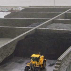 Legioblock´s sustainable concrete storage bays are ideal for bulk material storage